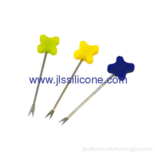 Cross Style Silicone Fruit Fork